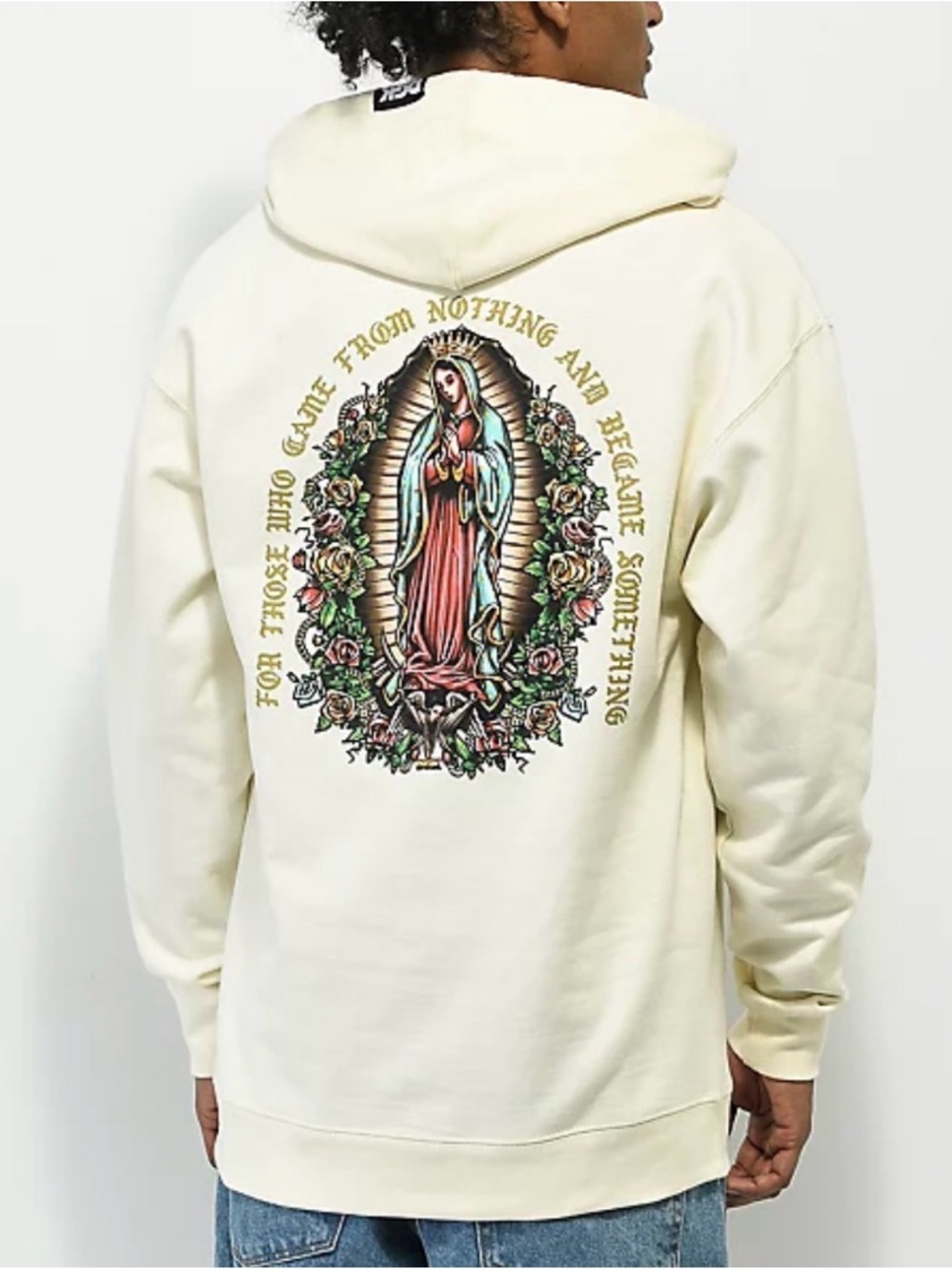 DGK Cream Guadeloupe Bones Pullover Hoodie with Subtle Logo